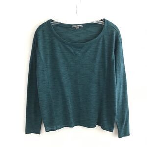 Scoop neck boxy long sleeve tee